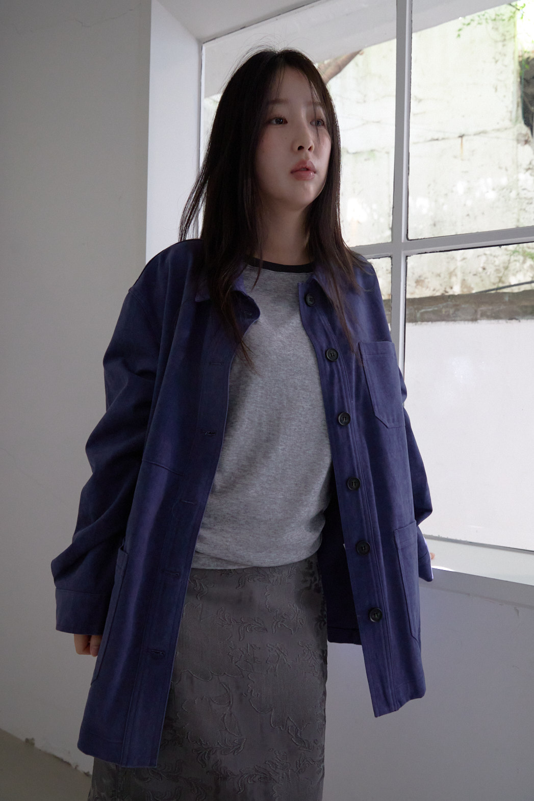 コットンオーバーサイズルーズアウトポケット無地ジャケットFW | 詳細画像5
