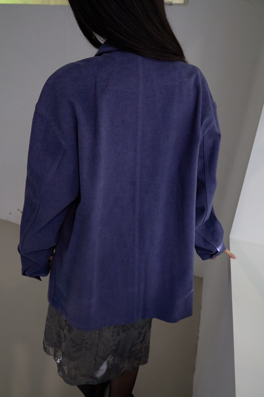 コットンオーバーサイズルーズアウトポケット無地ジャケットFW | 詳細画像15