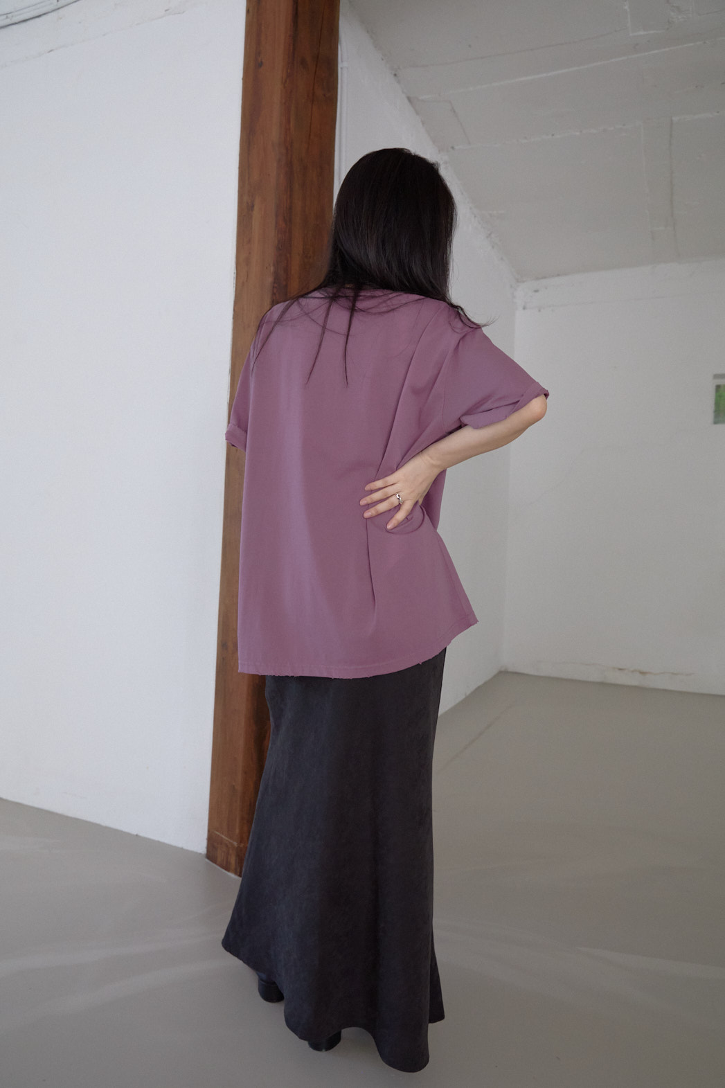 ベーシックオーバーサイズルーズ半袖レタリングTシャツオールシーズン | 詳細画像5