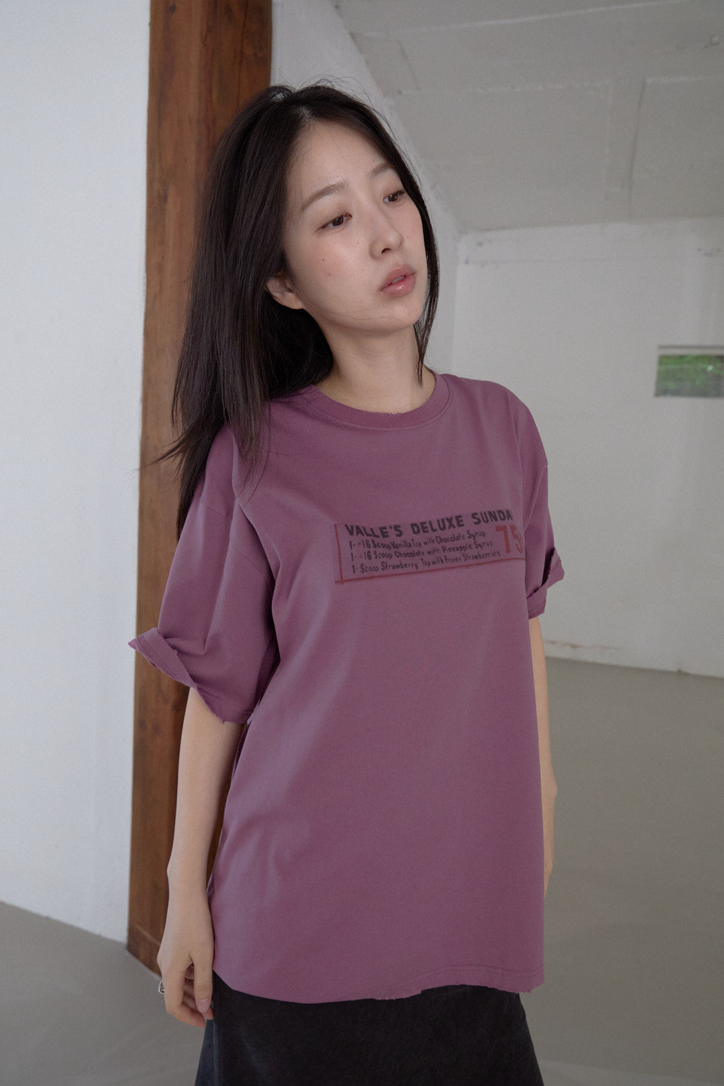 ベーシックオーバーサイズルーズ半袖レタリングTシャツオールシーズン | 詳細画像9