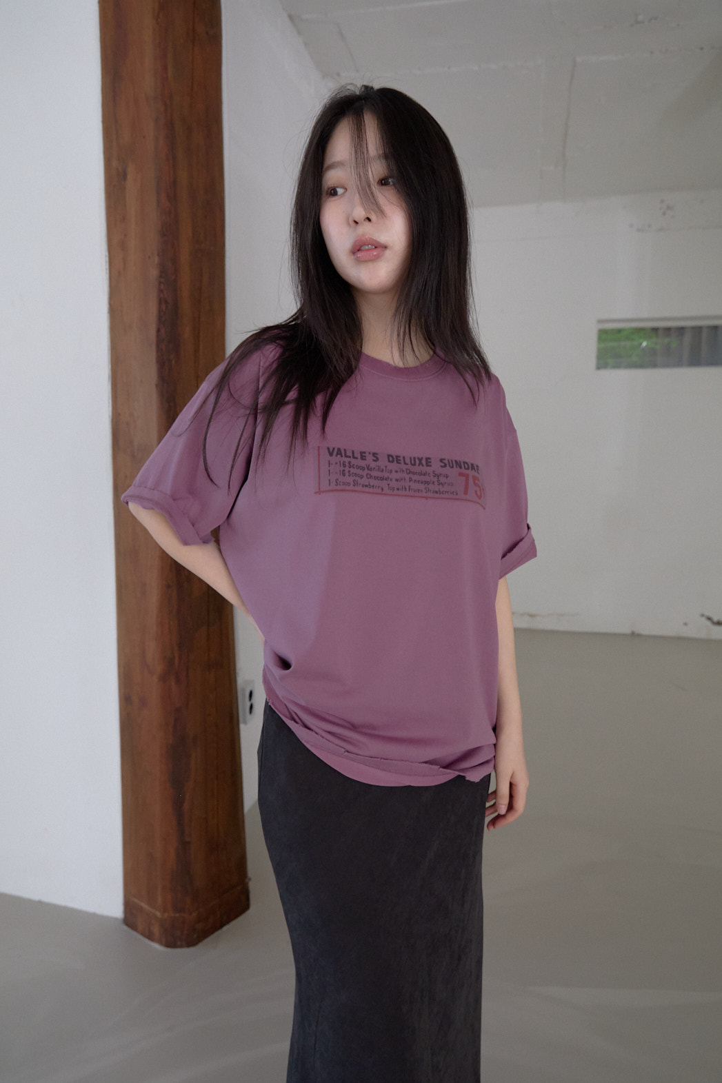 ベーシックオーバーサイズルーズ半袖レタリングTシャツオールシーズン | 詳細画像12