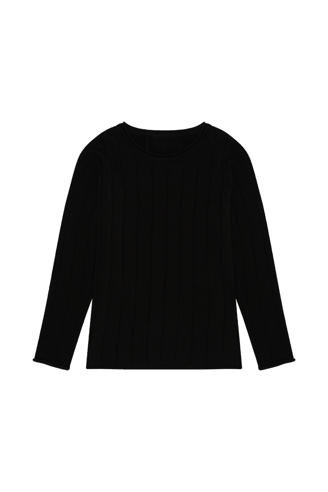 コットンラウンドネックオーバーサイズルーズリブ無地ニットFW | 詳細画像36