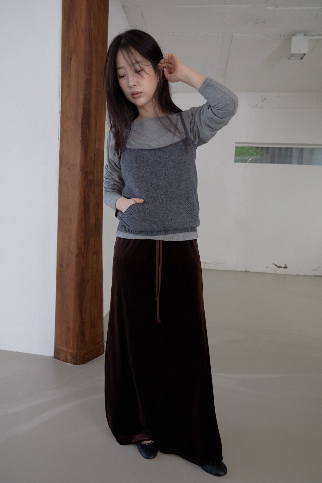 ニットポケット無地ベストビスチェFW | 詳細画像12