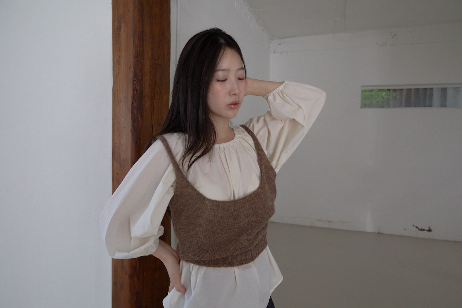 アルパカ混紡無地ベストビスチェFW | 詳細画像8