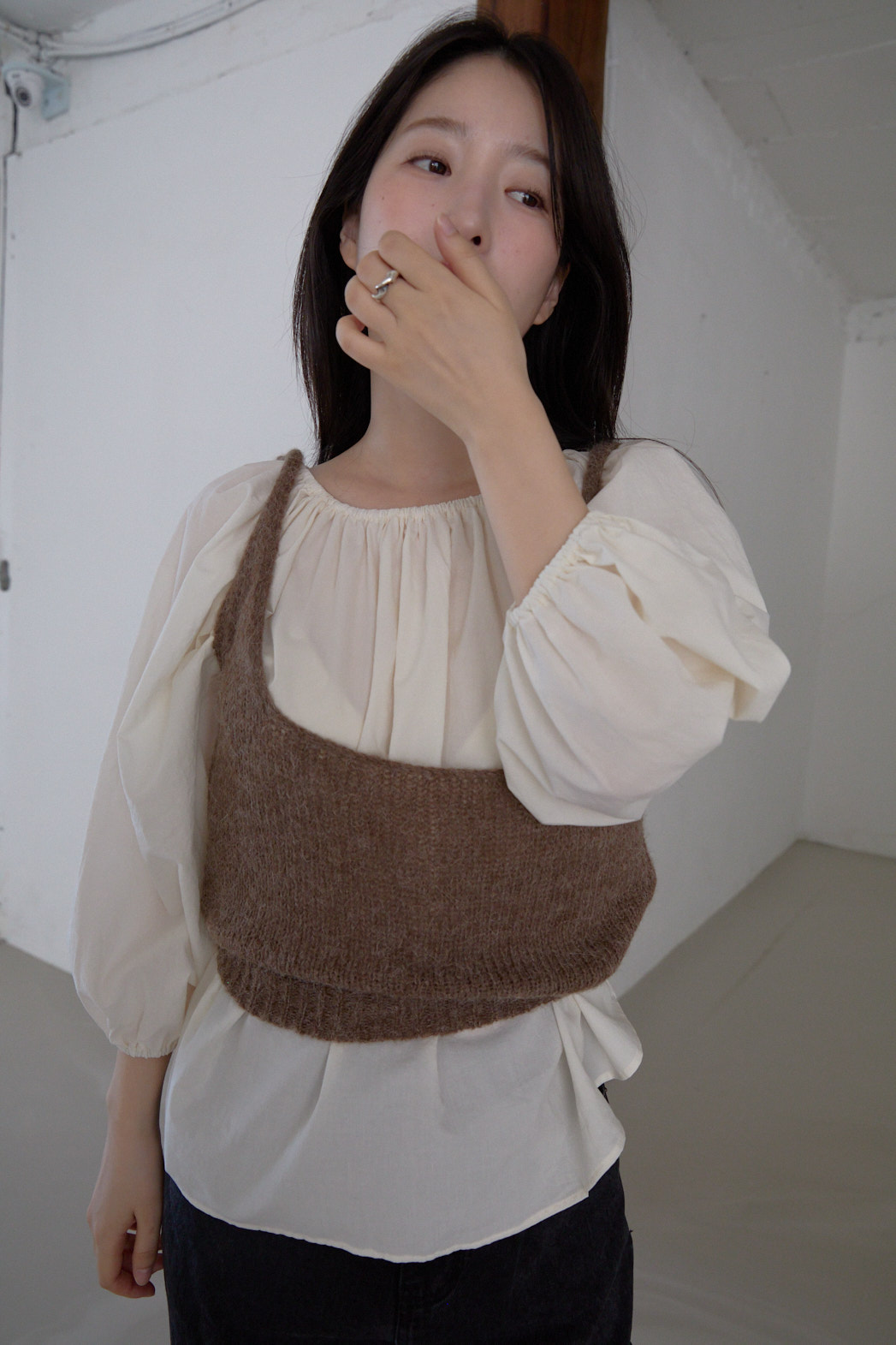 アルパカ混紡無地ベストビスチェFW | 詳細画像13