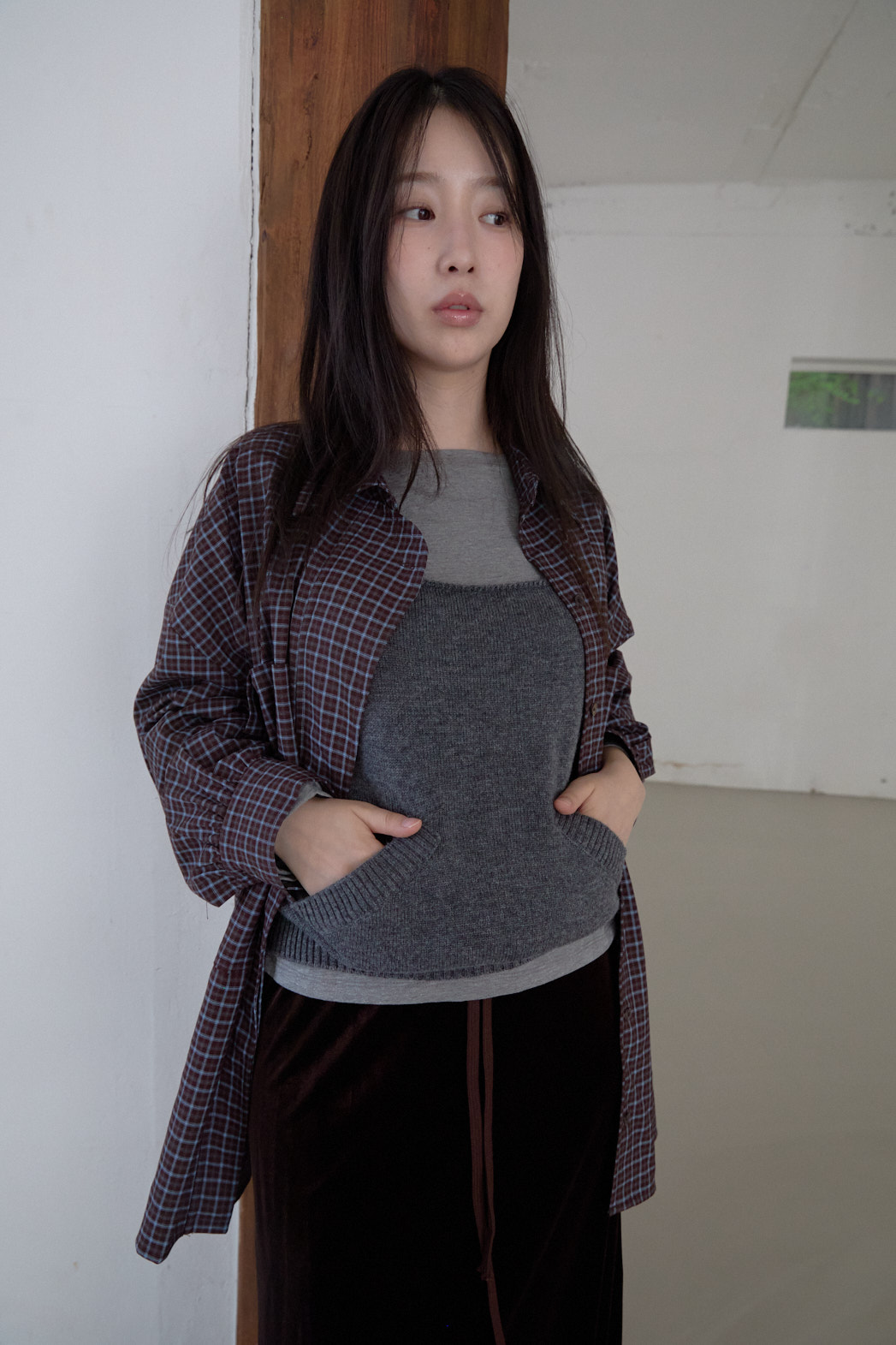 ボタンカラーオーバーサイズルーズチェックシャツFW | 詳細画像7
