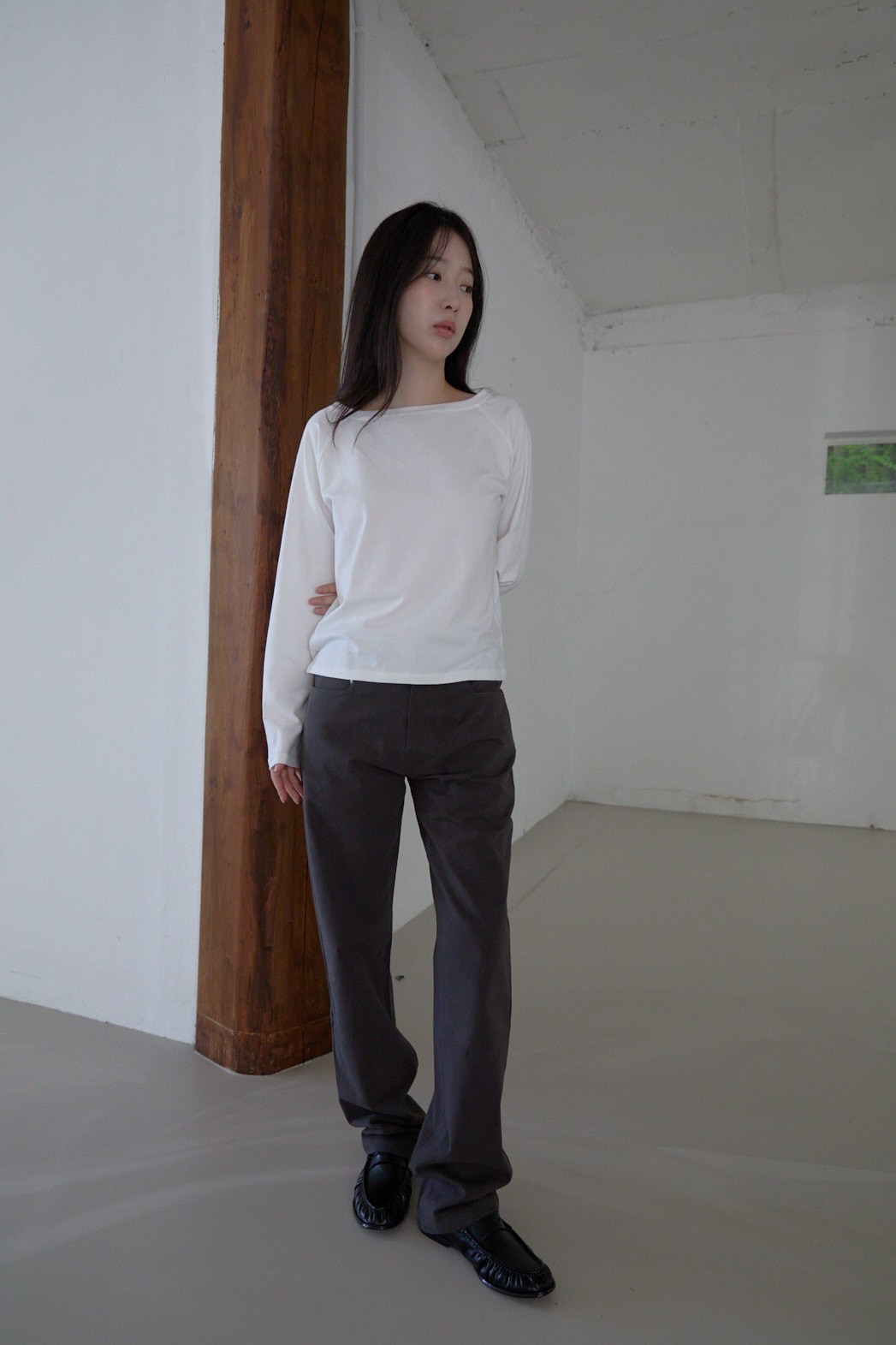 コットンベーシックストレート無地パンツFW | 詳細画像4