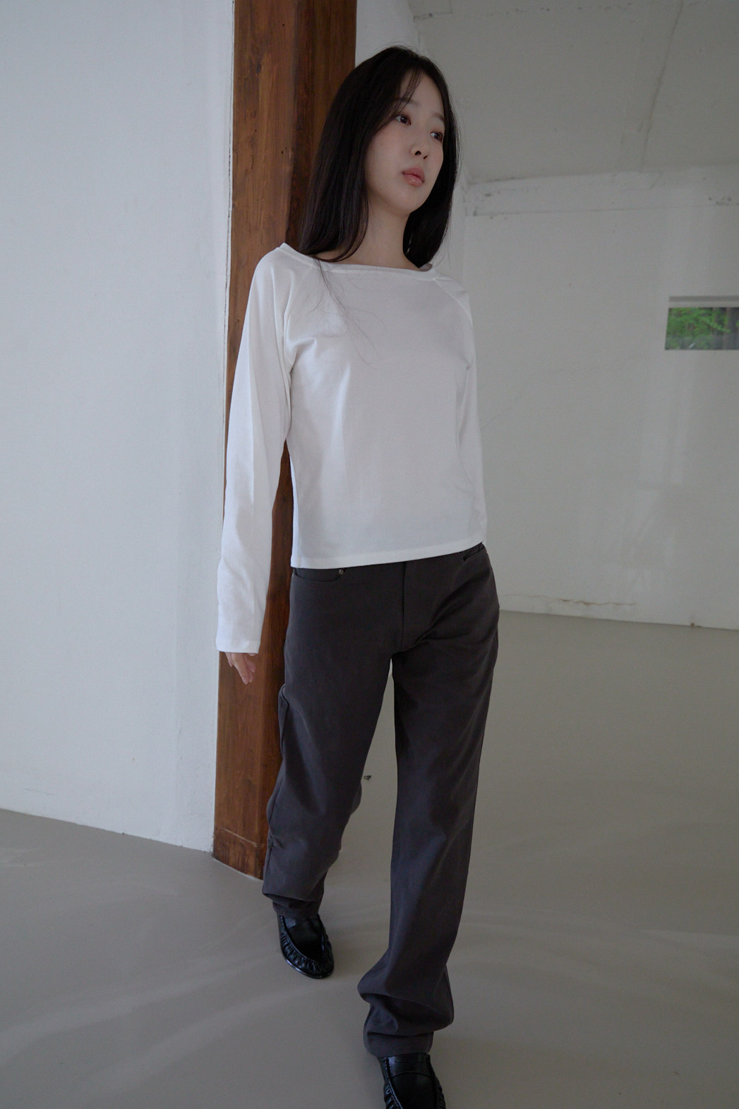 コットンベーシックストレート無地パンツFW | 詳細画像7