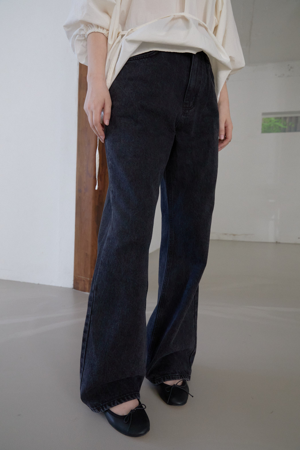 コットンブーツカットセミブーツカット無地デニムパンツFW | 詳細画像5