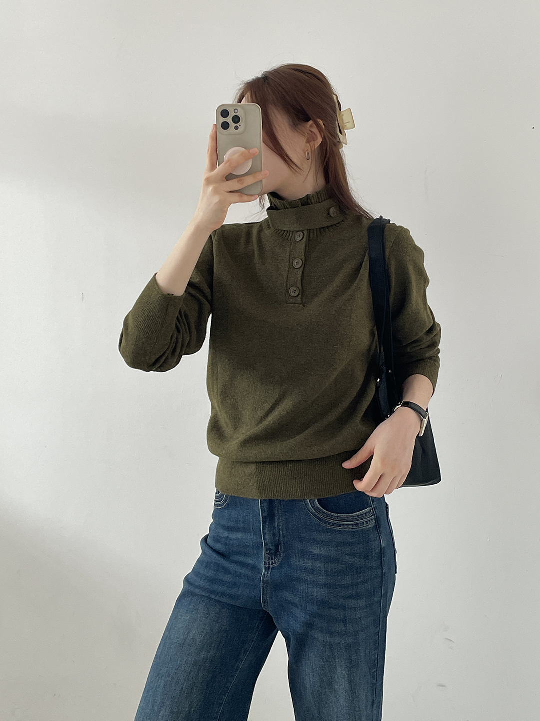 2WAYボタンハイネックニット | 詳細画像11