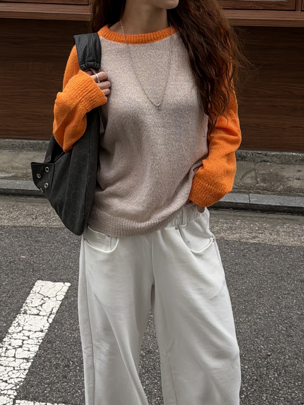 ビタミンカラー配色のクルーネックニット | 詳細画像13