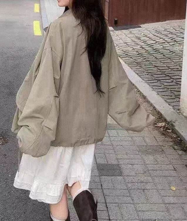 オーバーサイズ長袖ヒドゥンジッパージャンパー | 詳細画像6