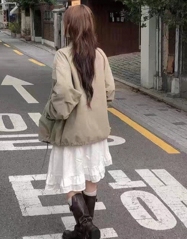 オーバーサイズ長袖ヒドゥンジッパージャンパー | 詳細画像7