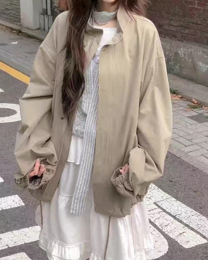 オーバーサイズ長袖ヒドゥンジッパージャンパー | 詳細画像12