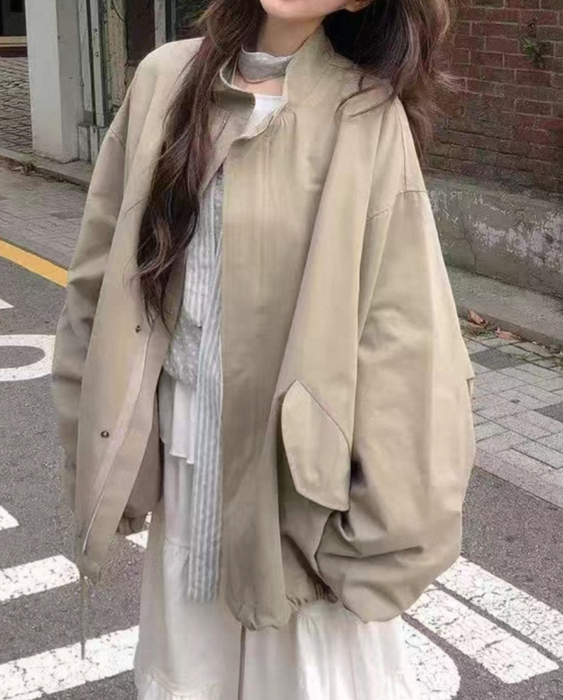 オーバーサイズ長袖ヒドゥンジッパージャンパー | 詳細画像14