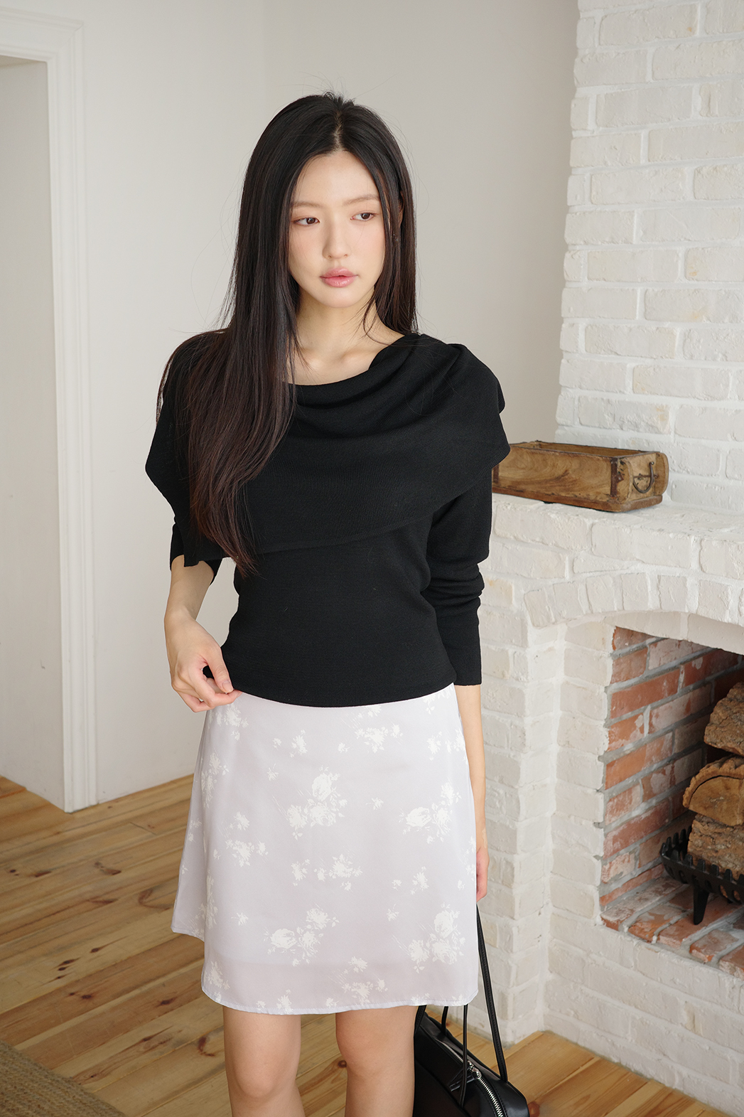 シフォンジップアップミニ花柄スカート | DHOLIC | 詳細画像22