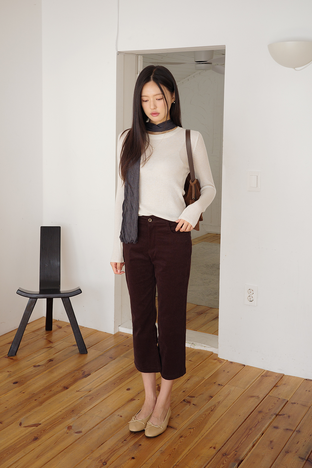 ラウンドネックルーズ長袖ニット | DHOLIC | 詳細画像4