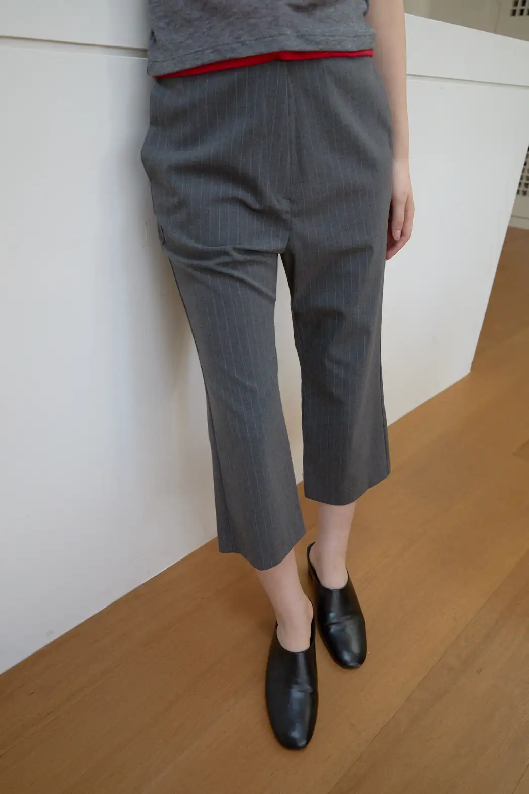 七分丈カプリストライプキャプリパンツオールシーズン | 詳細画像1