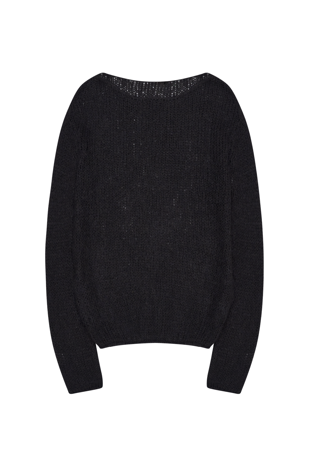 ウール混アルパカ混紡ボートネックオーバーサイズルーズ無地ニットFW | 詳細画像21