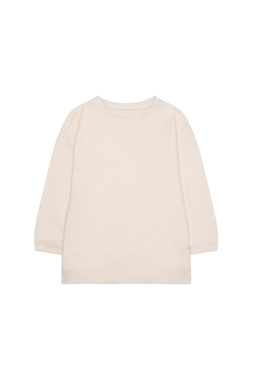 コットンVネッククロップド7分袖セミクロップド無地スウェットFW | 詳細画像22