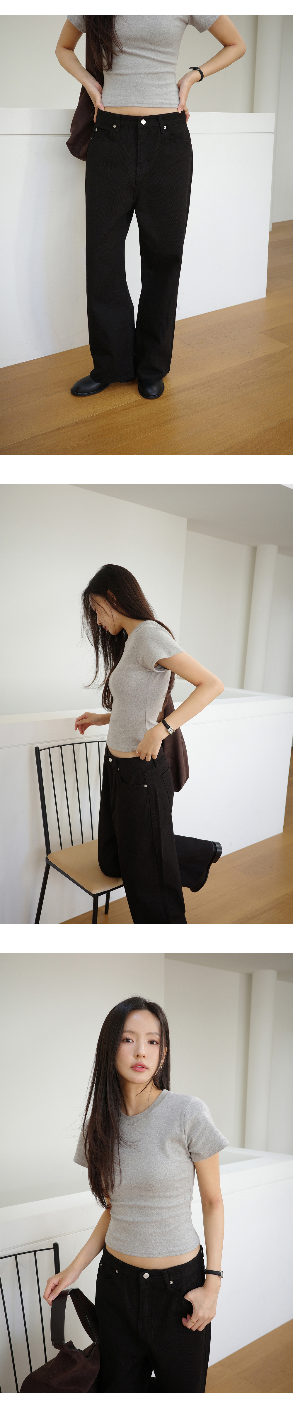 ピーチ起毛ラウンドネックベーシック半袖Tシャツ | DHOLIC | 詳細画像4