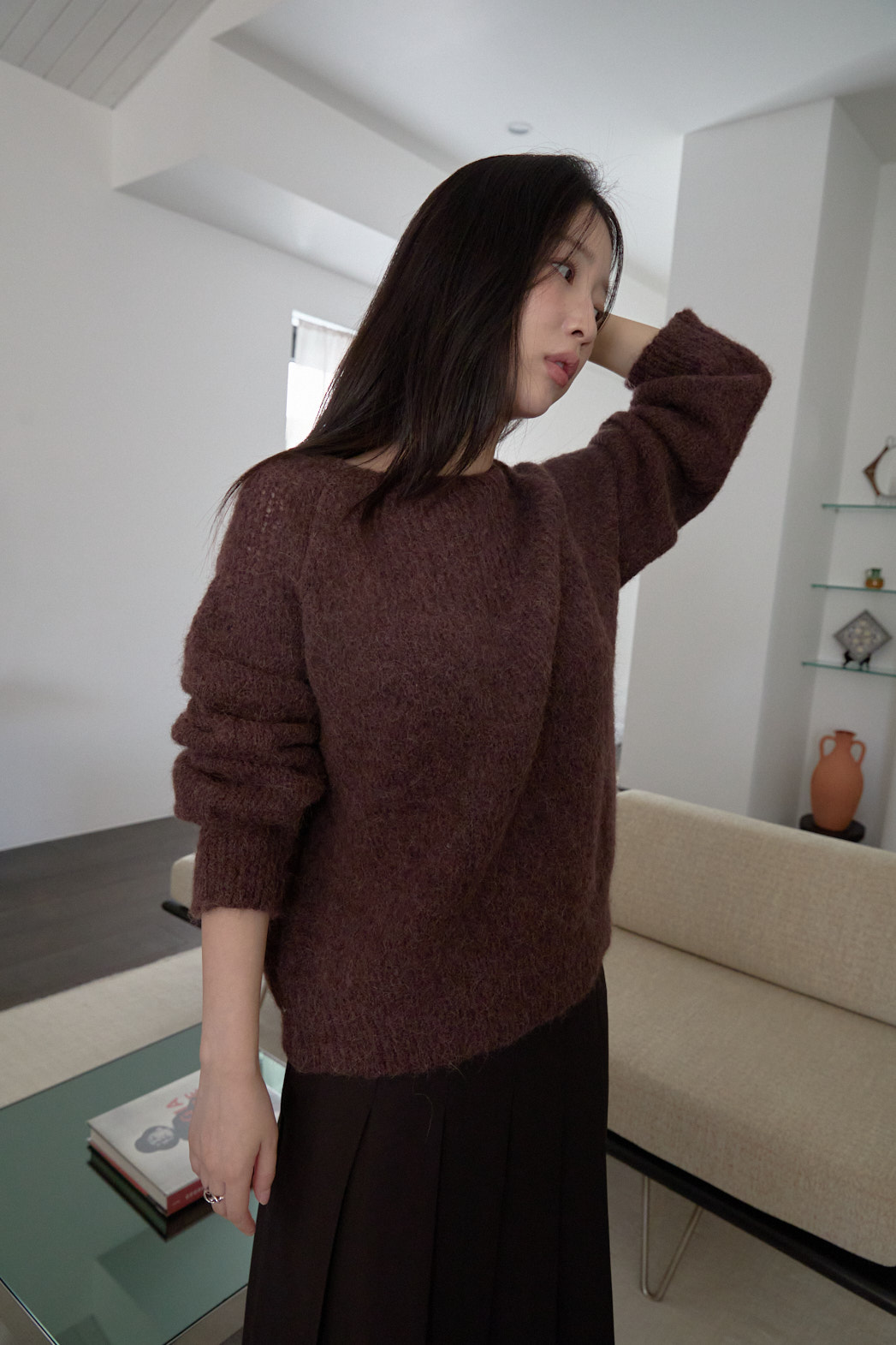 アルパカ混紡ルーズ無地ニットFW | 詳細画像18