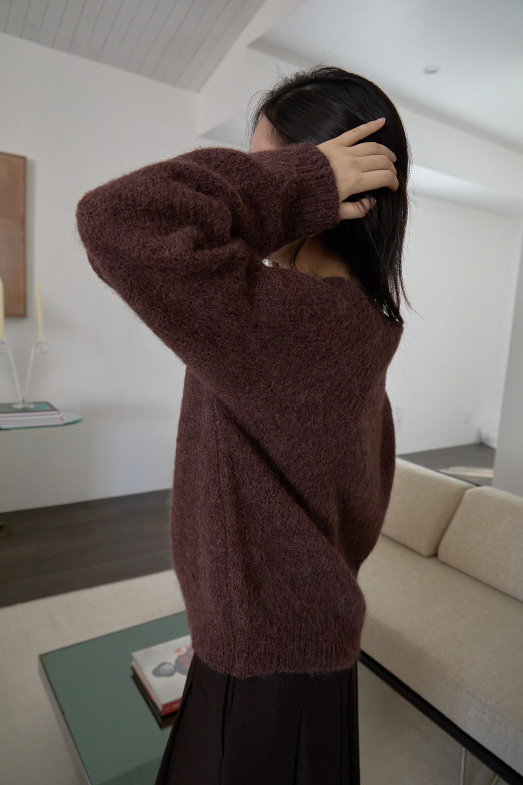 アルパカ混紡ルーズ無地ニットFW | 詳細画像21