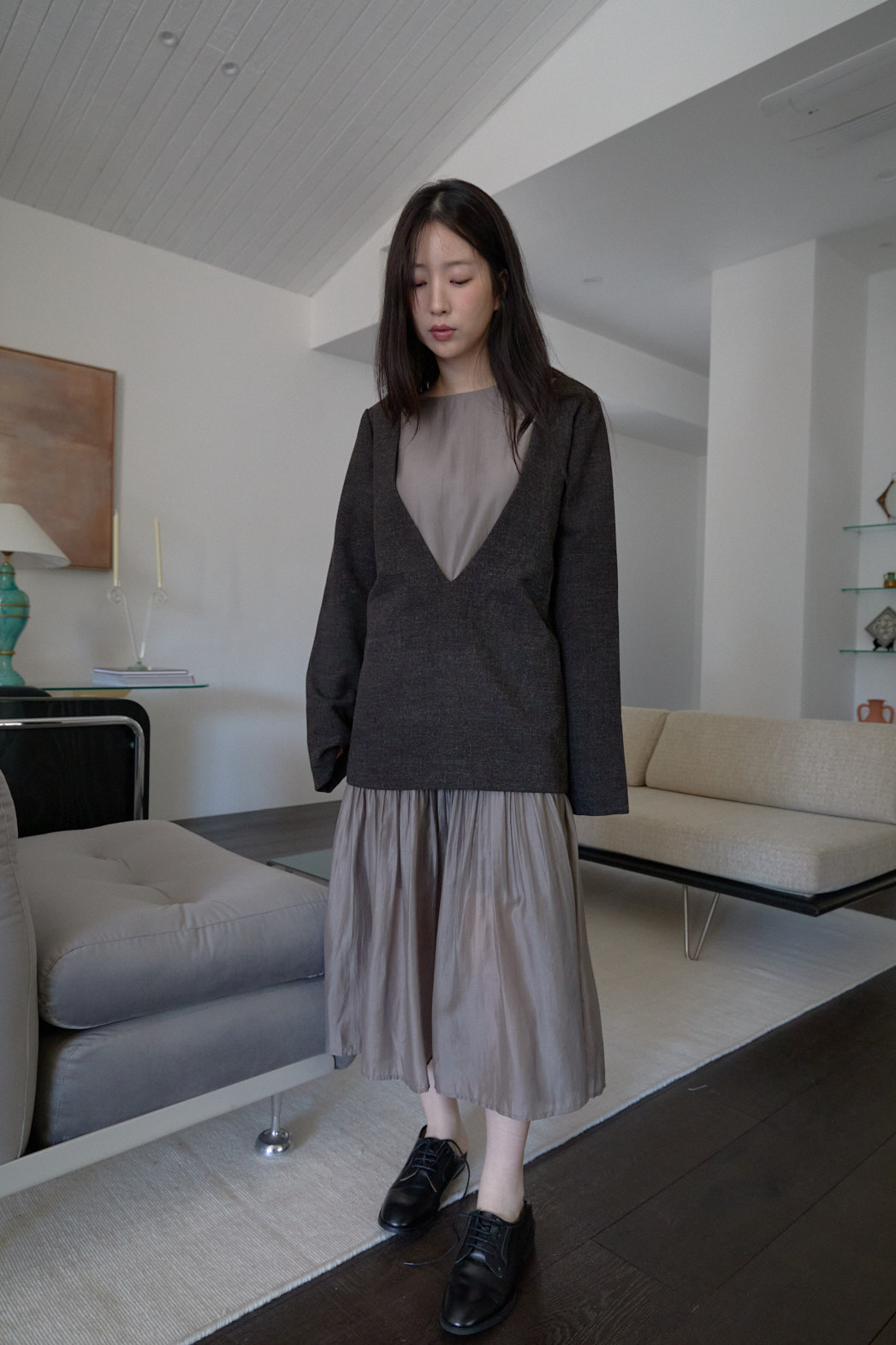 ストラップVネック無地ブラウス2WAYFW | 詳細画像5