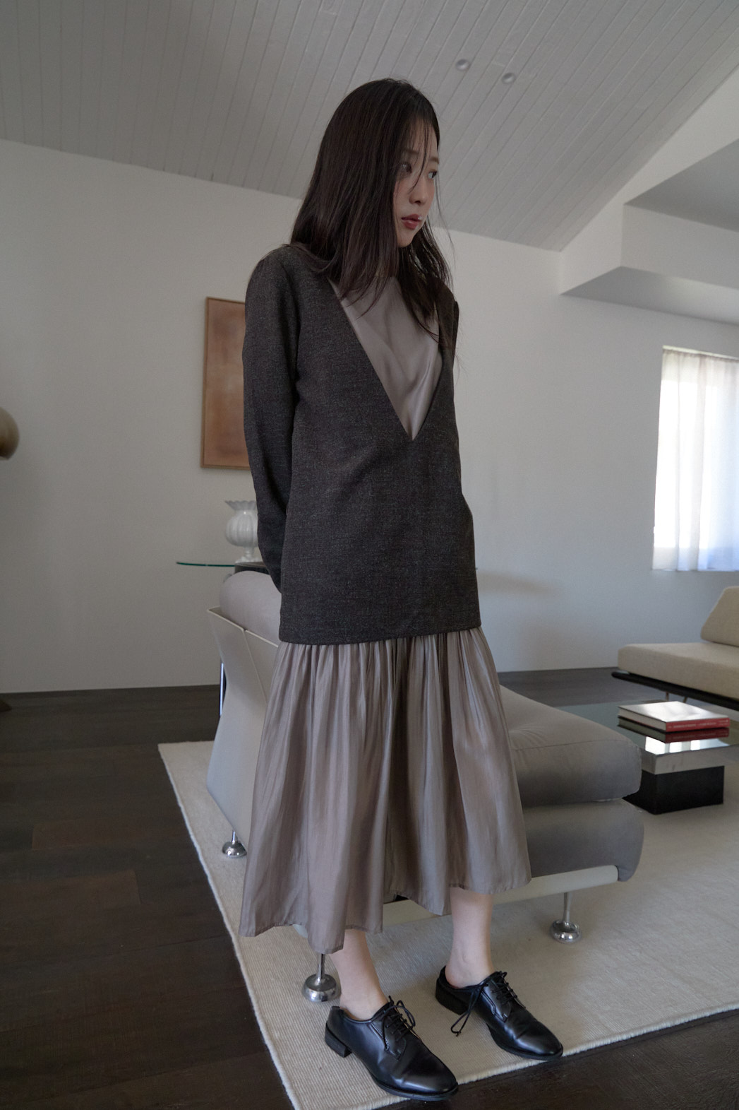 ストラップVネック無地ブラウス2WAYFW | 詳細画像15