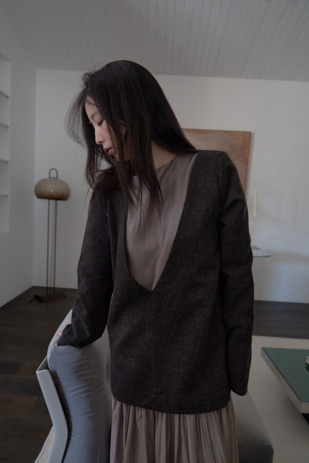 ストラップVネック無地ブラウス2WAYFW | 詳細画像6
