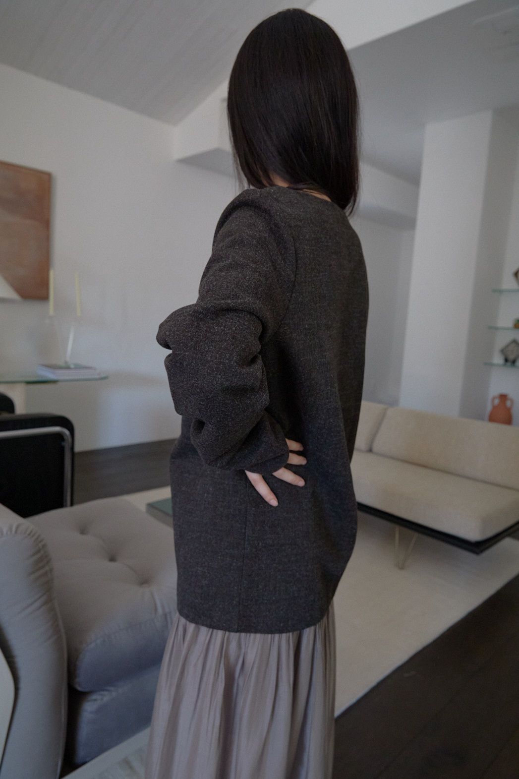 ストラップVネック無地ブラウス2WAYFW | 詳細画像18