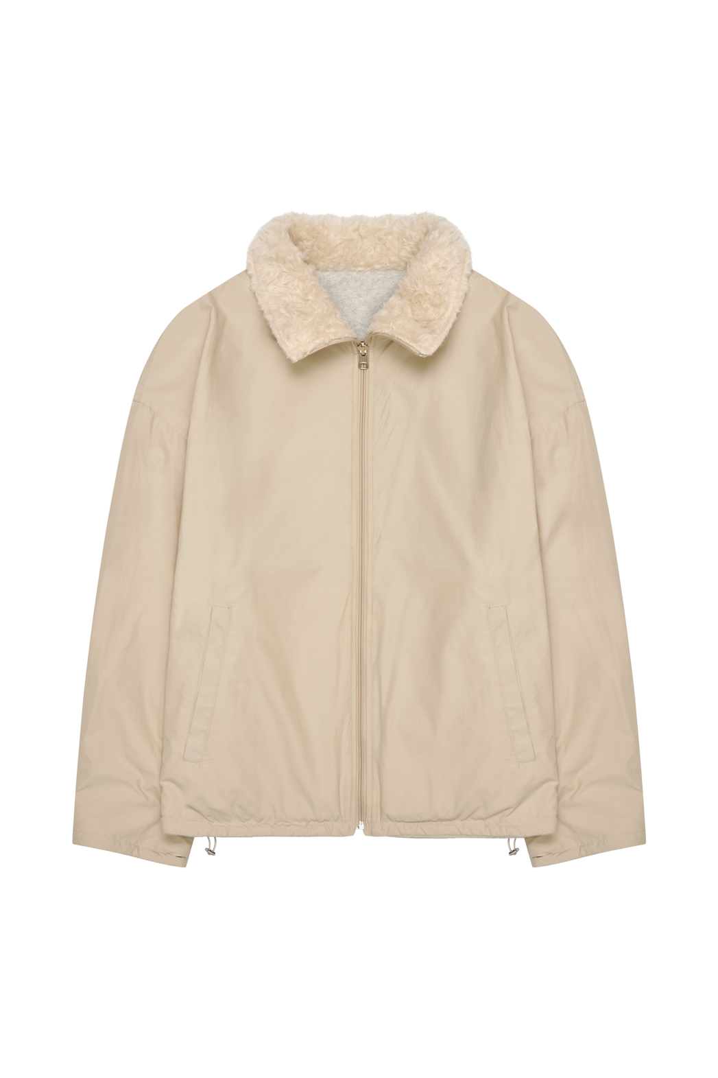 ナイロンジップアップハイネック無地ジャンパー2WAYリバーシブルFW | 詳細画像17