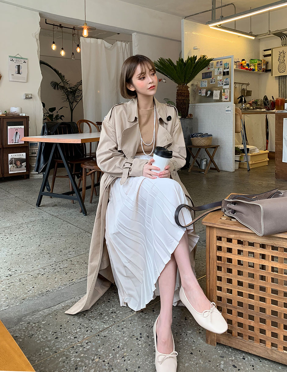 ロングプリーツスカート　クリーニング済 プリーツスカート 上質感たっぷり細プリーツロングスカート ロング