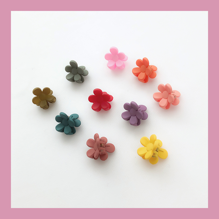 2TYPEミニフラワーヘアクリップ5SET | レディースファッション通販