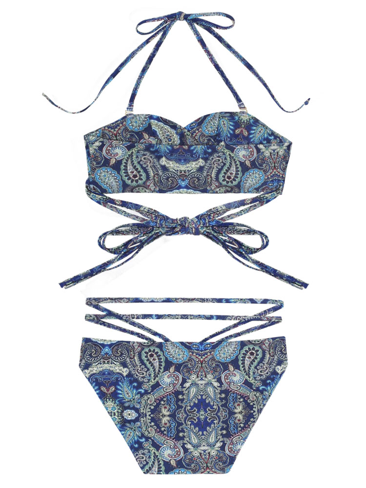 ペイズリークロスストラップビキニ | レディースファッション通販 - DHOLIC