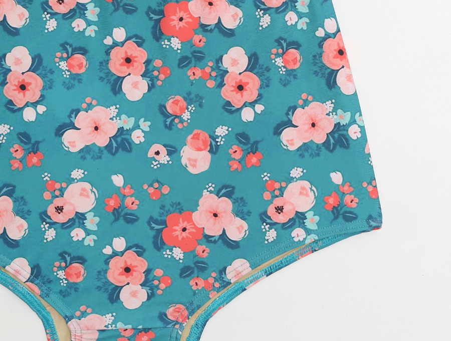 バックストラップ花柄ハイウエストビキニ | レディースファッション