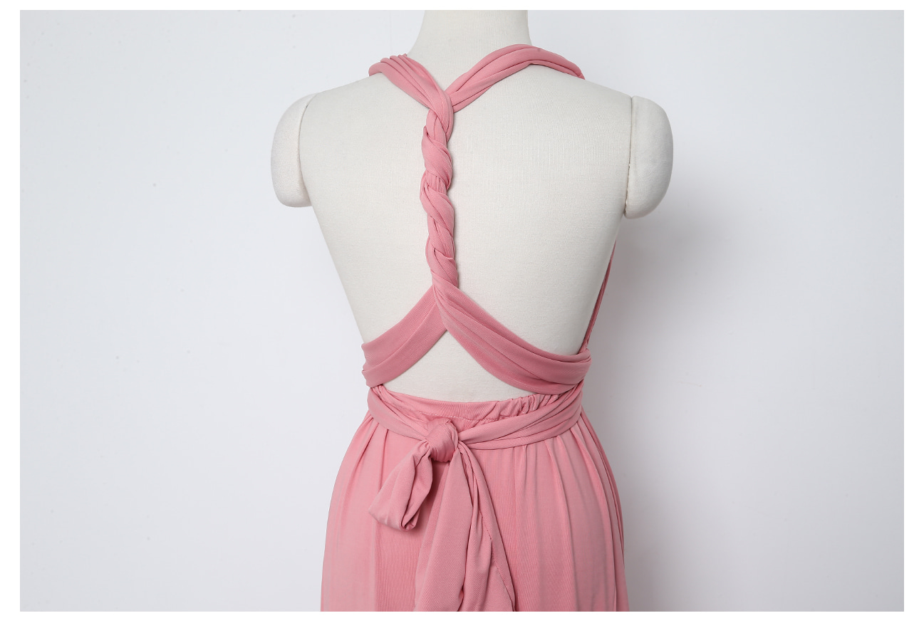 ホルターネックVネックロングワンピース | レディースファッション通販