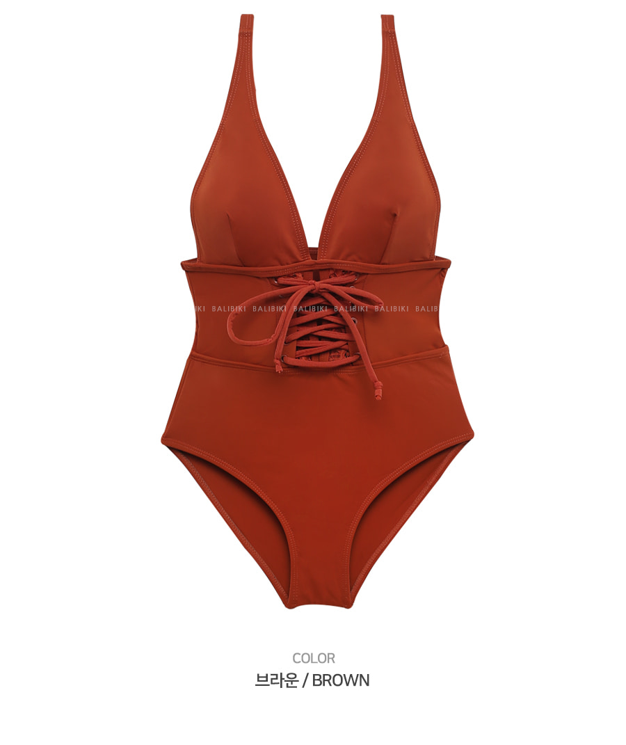 完売前に CALZEDONIA ワンピース コルセット風 水着 フロントコルセットワンピース水着 | レディースファッション