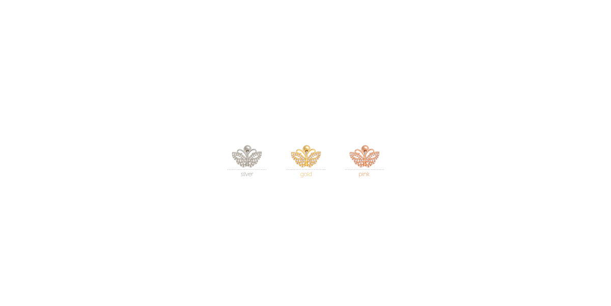 バタフライモチーフ　18k 片耳ピアス　繊細　貴重❗️ K18/Pt「バタフライ」ピアス(片耳用)｜【オレフィーチェ