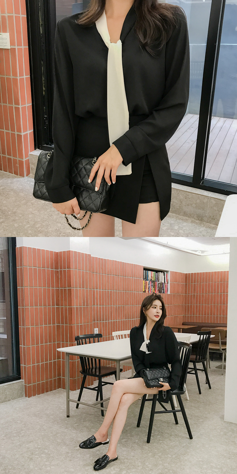 y's 黒 サイドスリット キュロットパンツ CREPE DE CHINE SIDE FASTENER PANTS(FREE SIZE BLACK): Vintage