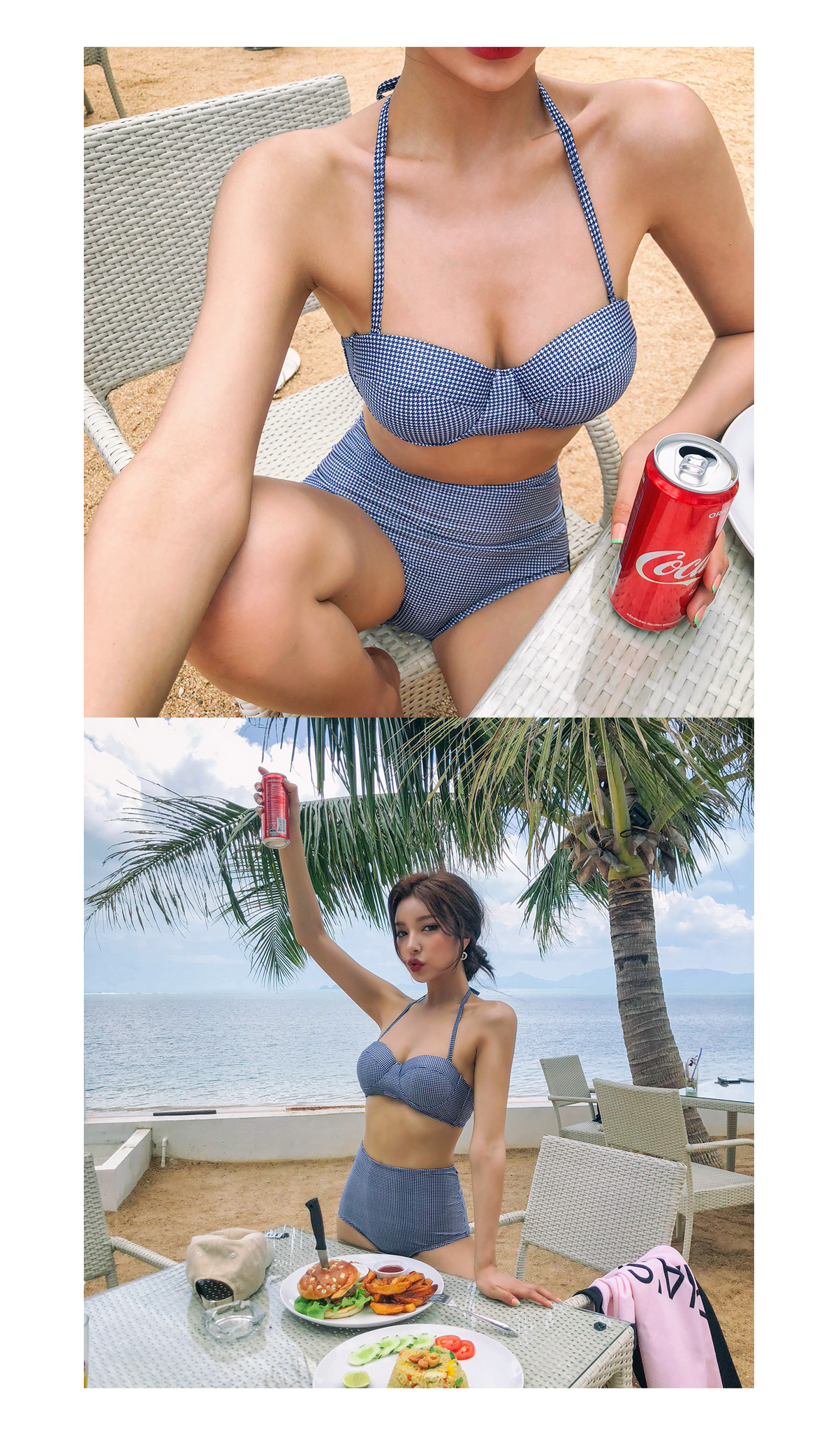 ホルターネックチェックビキニ | レディースファッション通販 - DHOLIC