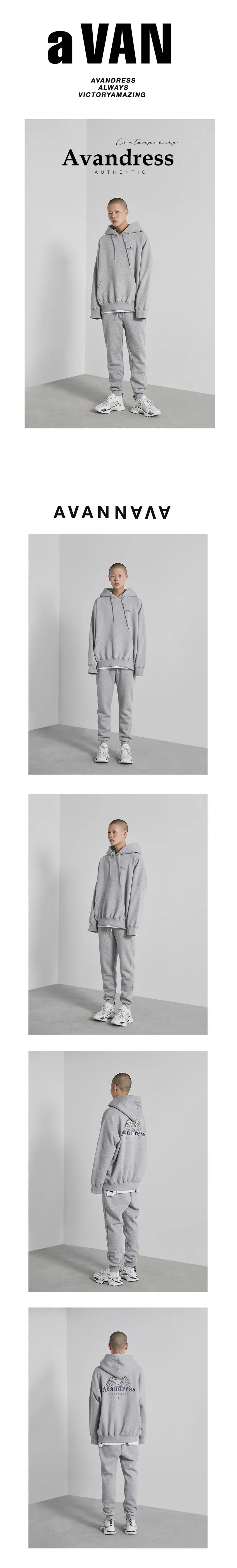 어반(AVAN) GLOBE OVERSIZED HOODIE GREY