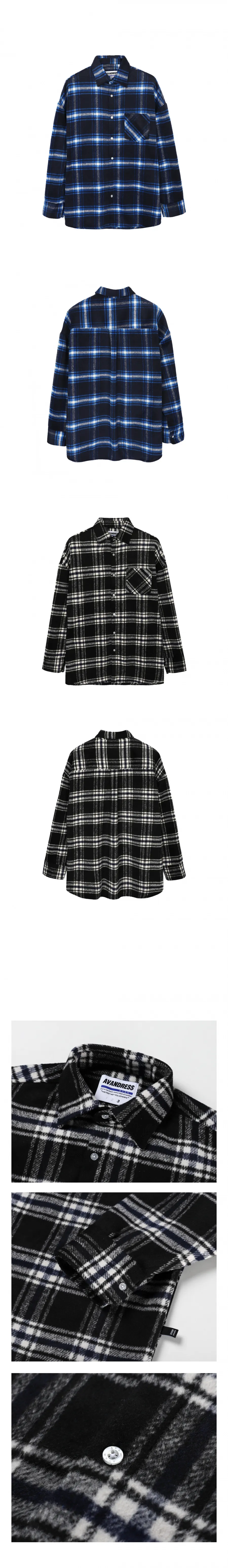 어반(AVAN) LASER OVERSIZED SHIRT BLACK