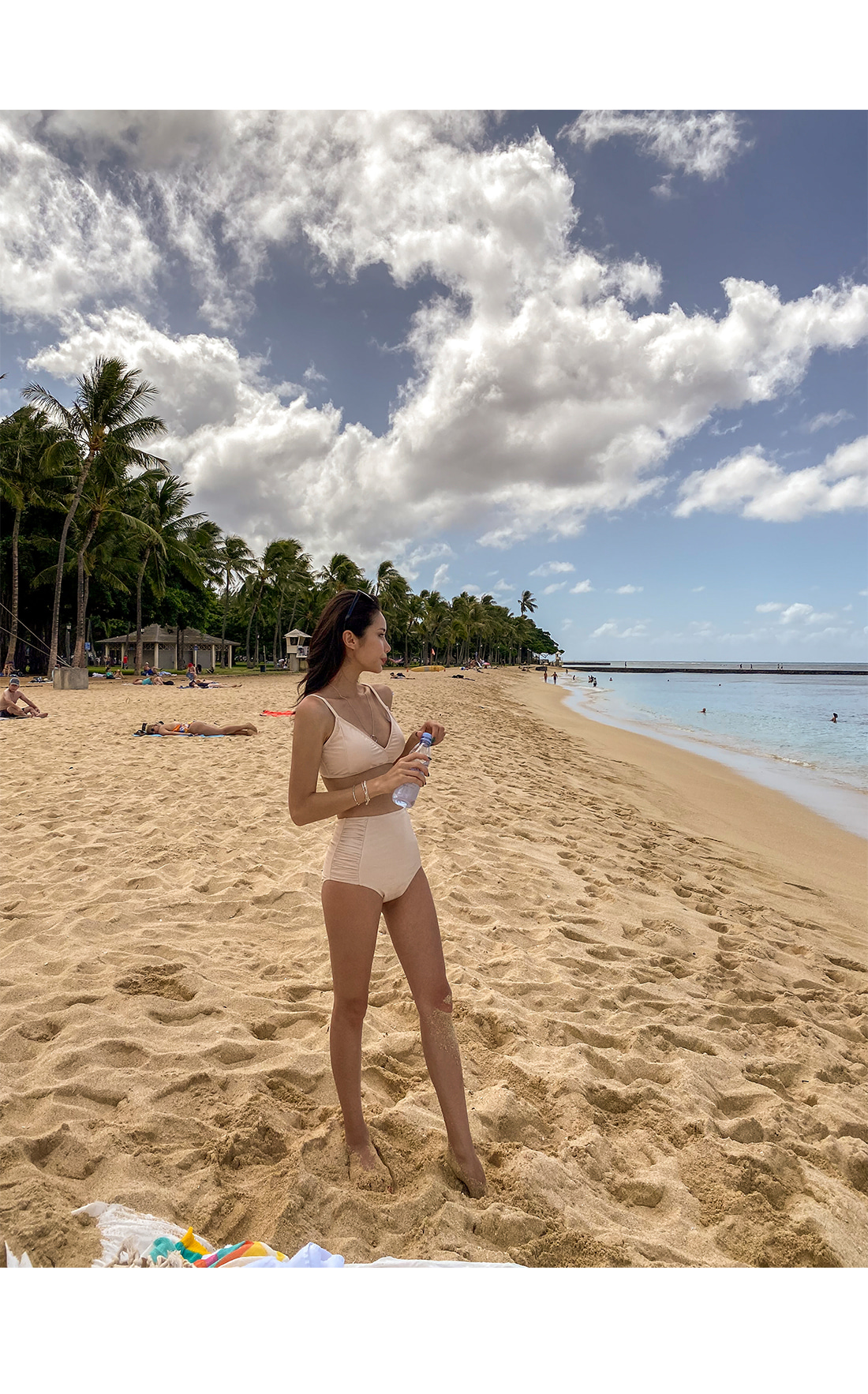 サイドギャザーハイウエストビキニ | レディースファッション