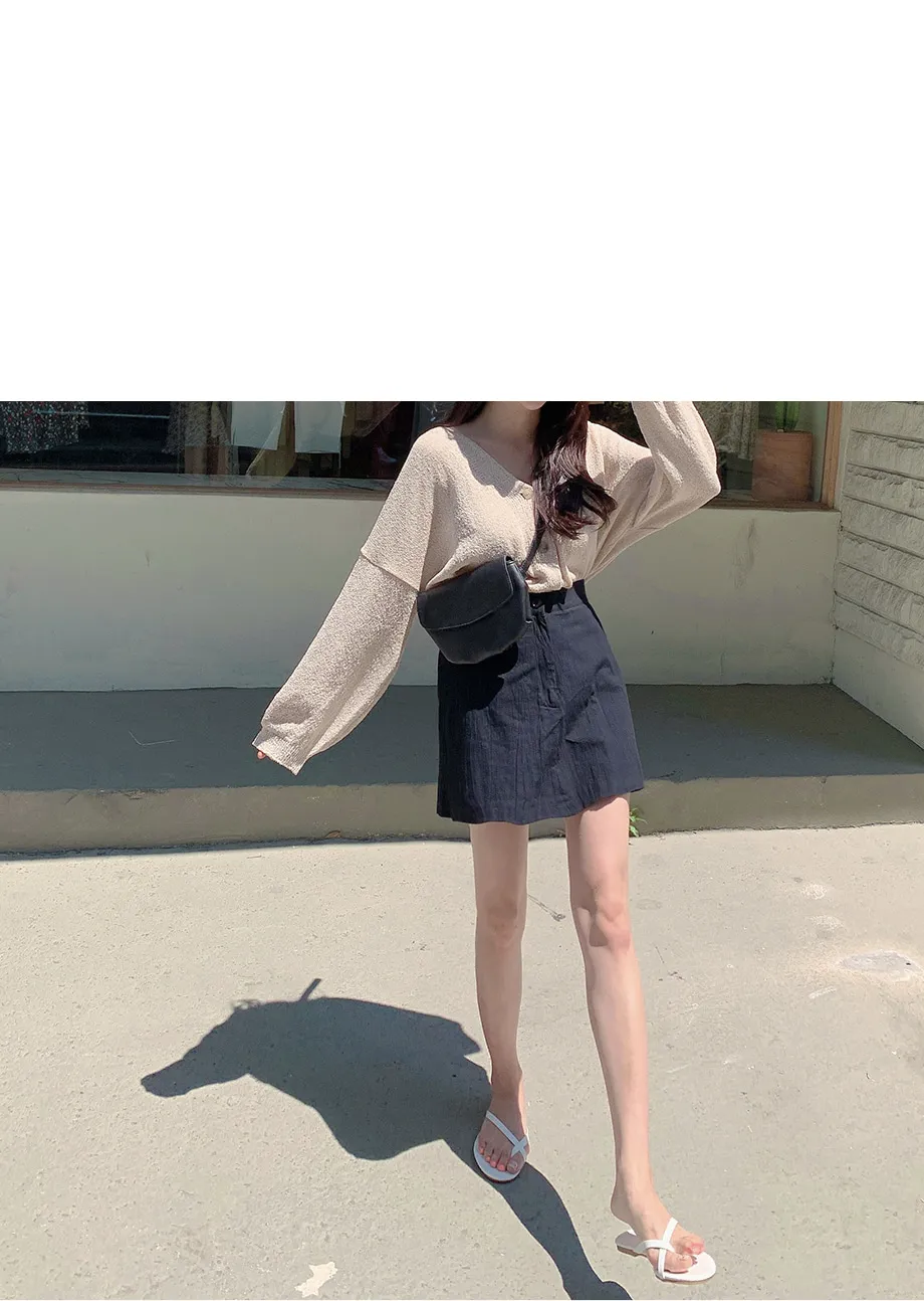 리리앤코 토리야 브이넥 니트 가디건