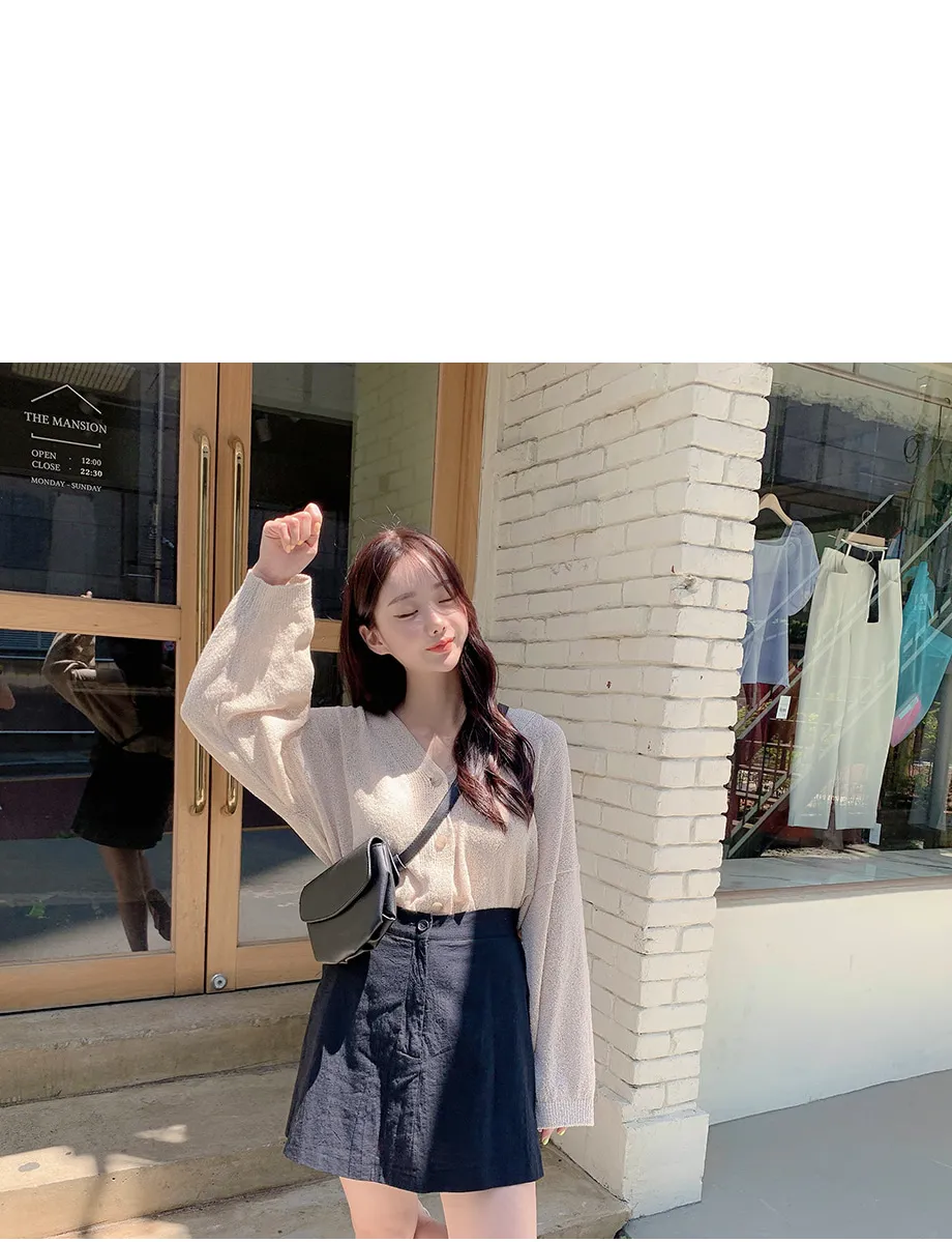 리리앤코 토리야 브이넥 니트 가디건