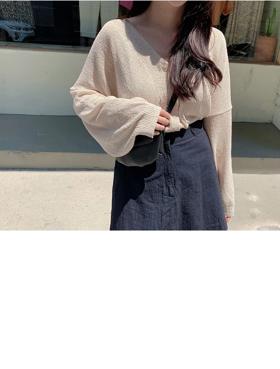 리리앤코 토리야 브이넥 니트 가디건