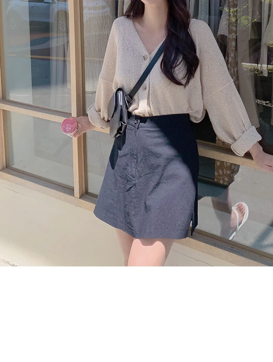 리리앤코 토리야 브이넥 니트 가디건