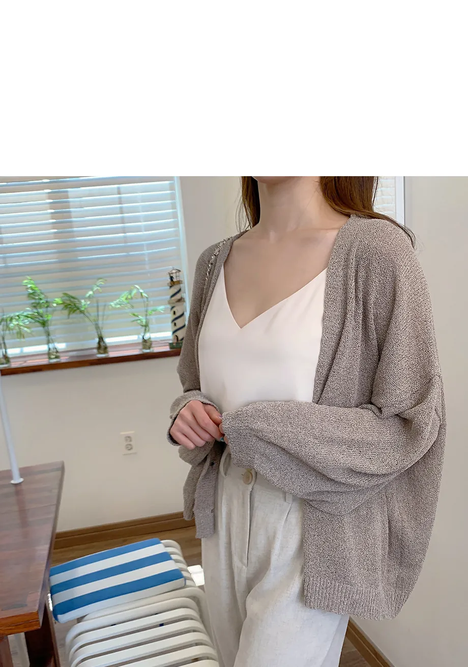 리리앤코 토리야 브이넥 니트 가디건