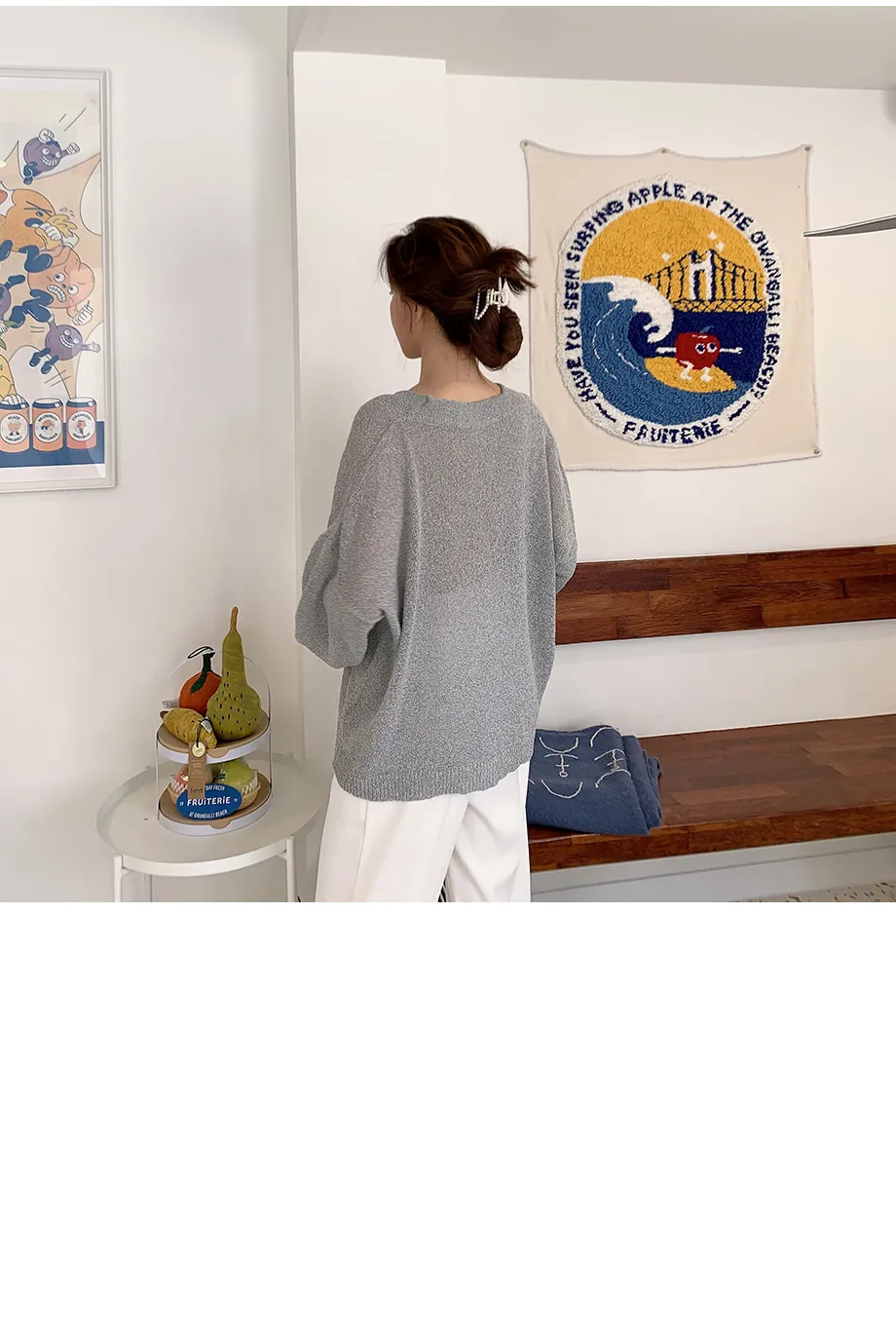 리리앤코 토리야 브이넥 니트 가디건